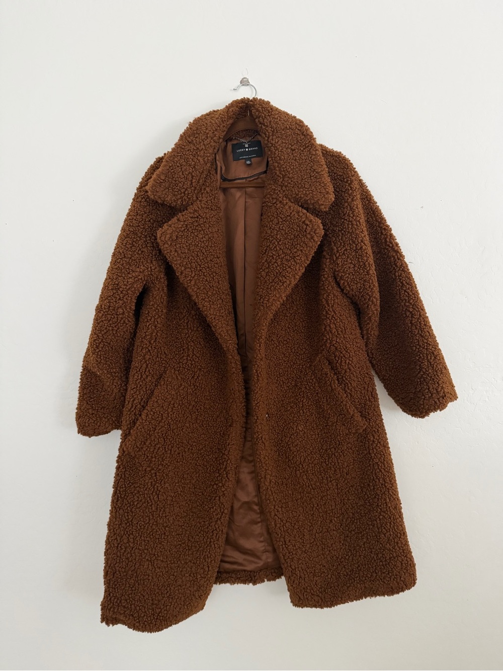 Lucky Brand Chestnut Brown Teddy Coat